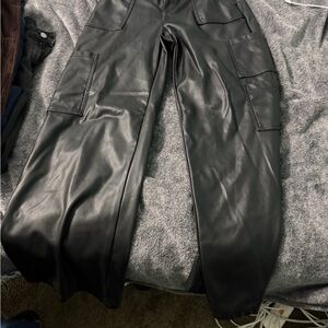 No Boundaries Black Faux Leather Pants